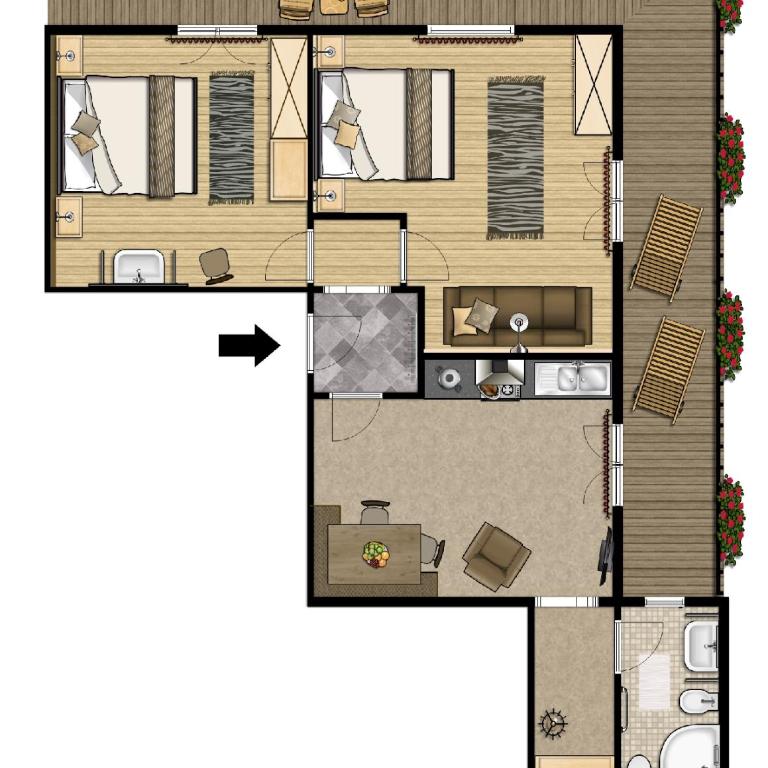 Landhof - Appartamento con 1 Camera da Letto e Balcone - 4