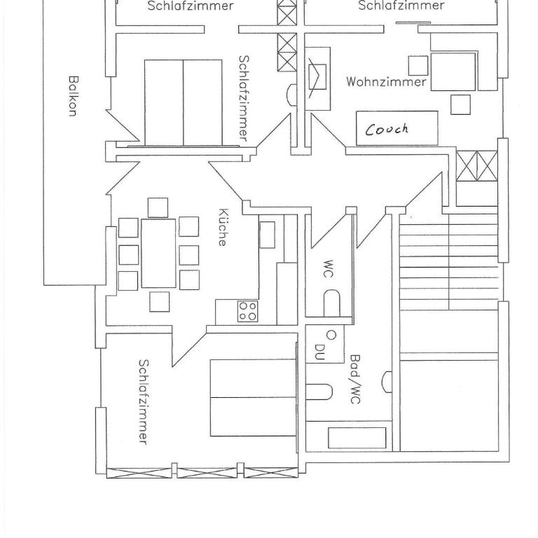 Haus Bahl - Apartment mit 3 Schlafzimmern und Balkon - 18