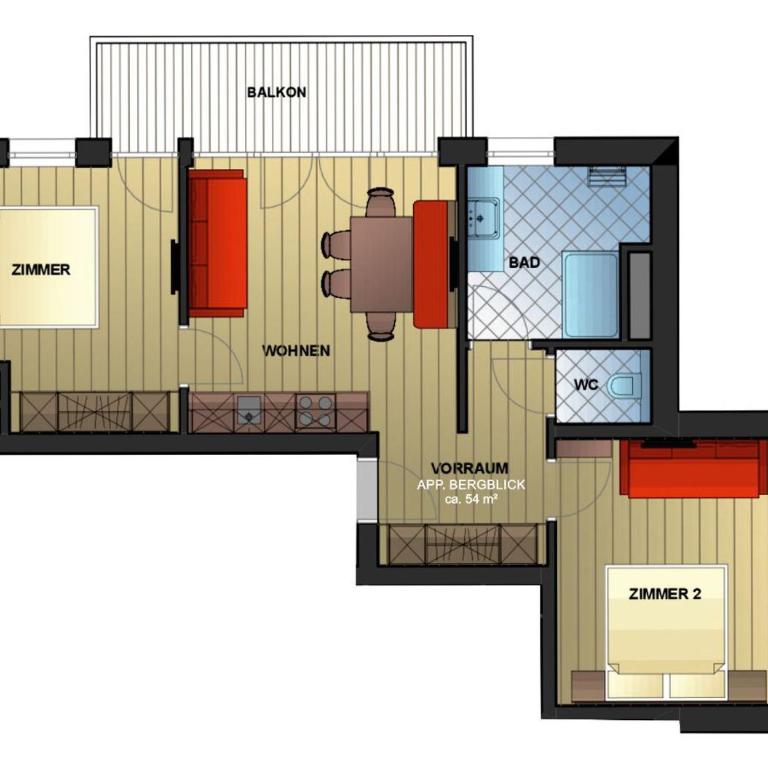 Appartement-Pension Kendlbacher - Apartment mit 2 Schlafzimmern - 3