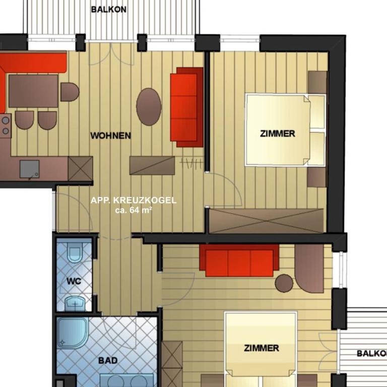 Appartement-Pension Kendlbacher - Apartment mit 2 Schlafzimmern - 5