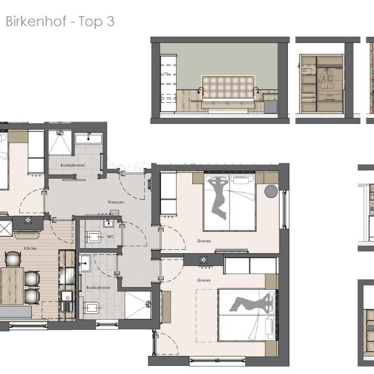 Birkenhof - Apartment mit 3 Schlafzimmern - 44