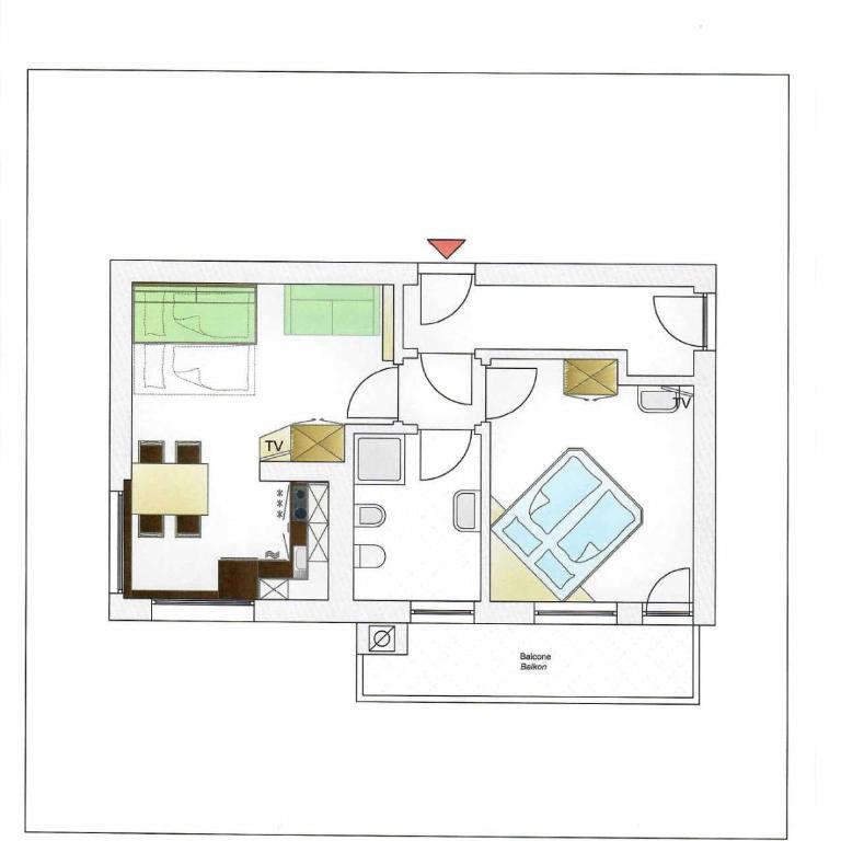 Apartments Brunella - Apartment mit 1 Schlafzimmer und Balkon - 3
