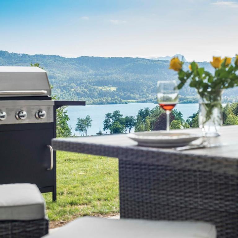 Große Ferienwohnung mit Seeblick nahe Wörthersee Ideal für Familien & Gruppen - Superior Apartment mit 2 Schlafzimmern mit Terrasse und Seeblick - 6