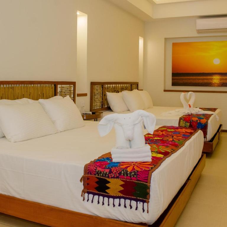 Hotel Azul Maya - Quadruple Apartment with Partial Sea View - 8
