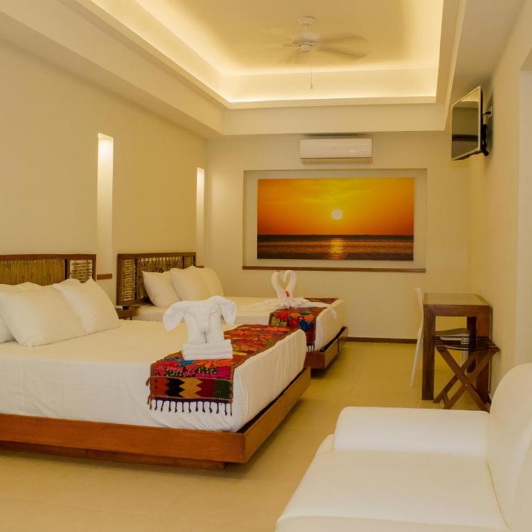 Hotel Azul Maya - Quadruple Apartment with Partial Sea View - 3