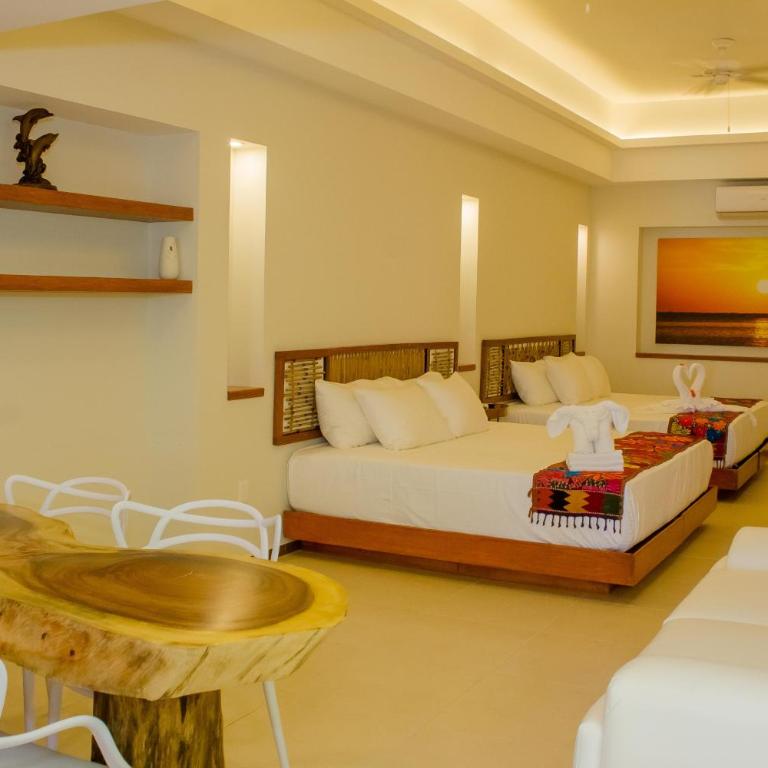 Hotel Azul Maya - Quadruple Apartment with Partial Sea View - 11