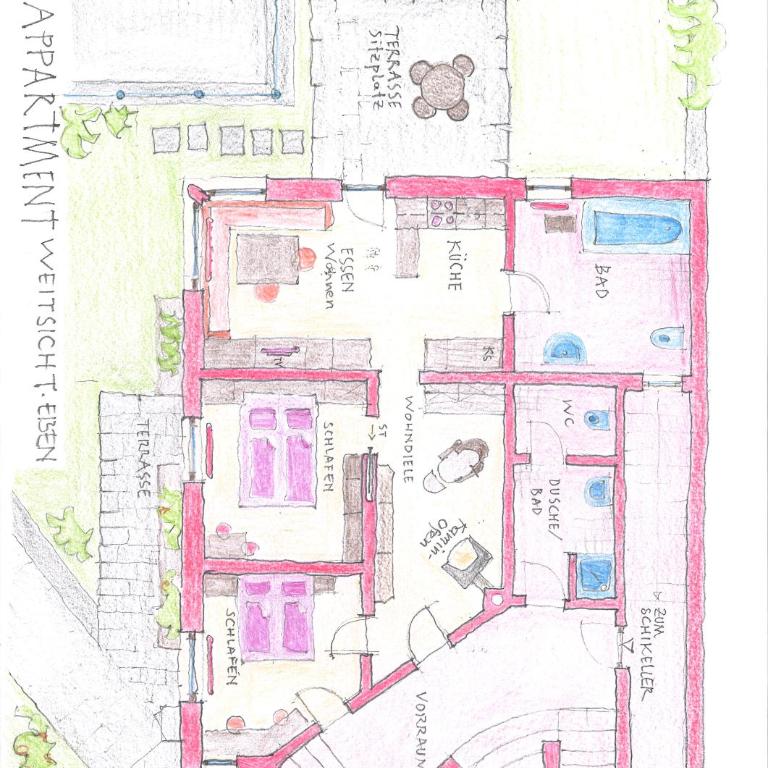 Appartement Weitsicht - Two-Bedroom Apartment with Terrace - 26