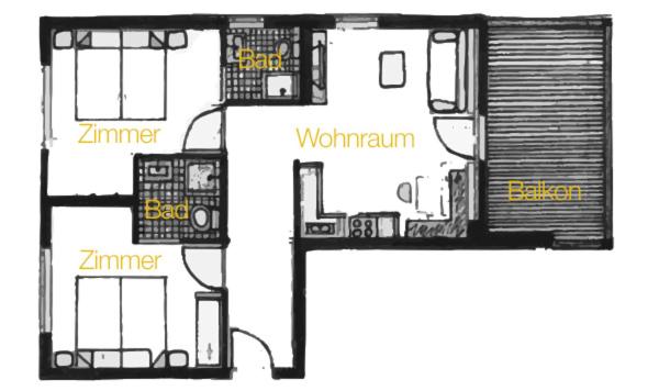 Apart Hannah - Apartment mit 2 Schlafzimmern und Dusche - 5