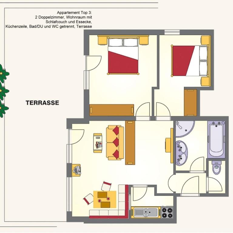 Appartements Sonnwend - Apartment mit 2 Schlafzimmern - 2