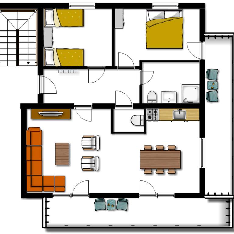 Annika Apartments summer card included - Apartment mit 2 Schlafzimmern und Balkon oder Terrasse - 11