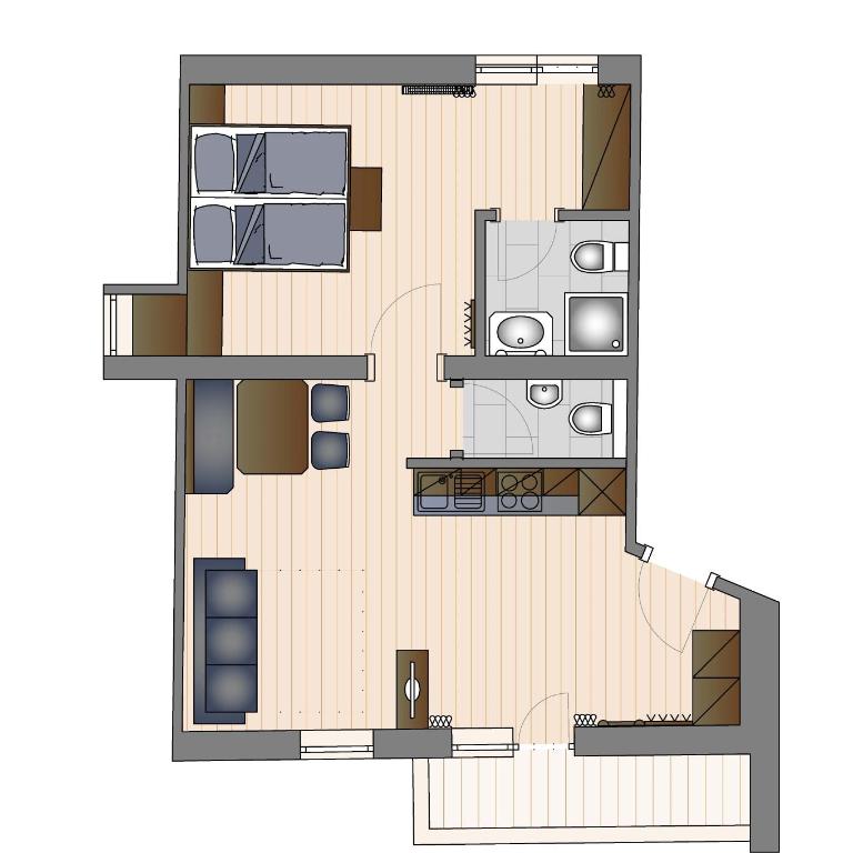 Das Grünholz Aparthotel - Apartment mit Blick auf die Berge - 9