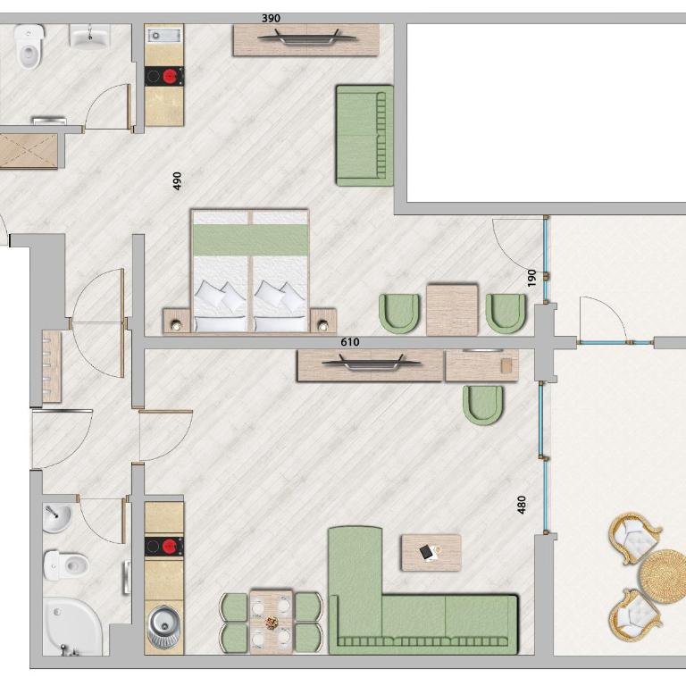 ApartHotel Belvedere Residence Becici Budva - Executive Apartman sa 1 Spavaćom Sobom, Terasom i Pogledom na More - 1