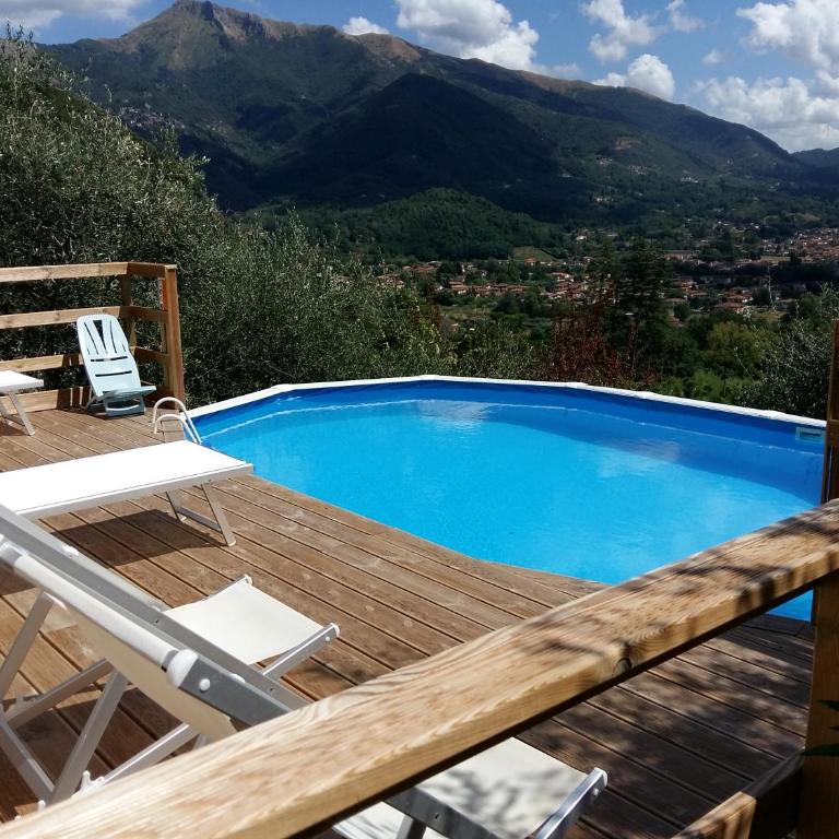Valuable rustic Tuscan swimming pool, breathtaking view of Camaiore - Villa - 40