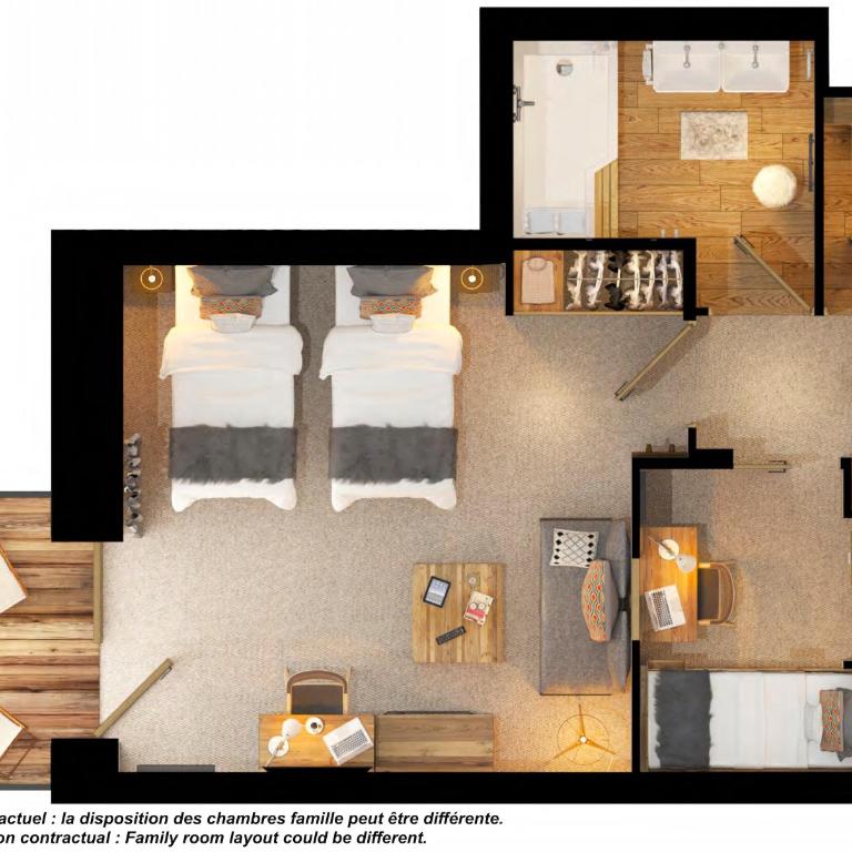 Hôtel Avancher - Chambre Familiale - 1