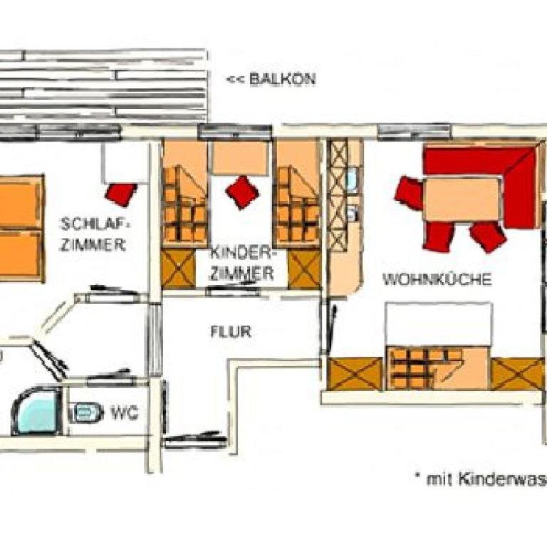 Apartment Gästehaus Luggau - Superior Apartment mit 2 Schlafzimmern (5 Personen) - 2
