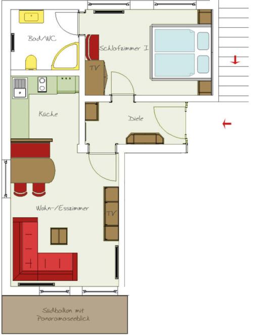 Ferienhaus Knaller - Apartment mit Balkon - 1