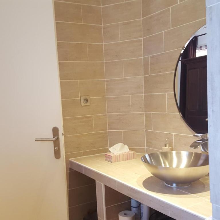 Chambres d'hôtes Les Palmiers de la Cité - Doppelzimmer mit einem Bad mit Dusche - 5