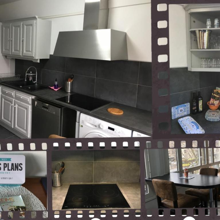 BedinReims "burgundy bottle" 110m2 Exceptional, 4 chambres doubles, 2 bain, free park & wifi, tout équipé - Appartamento - 19