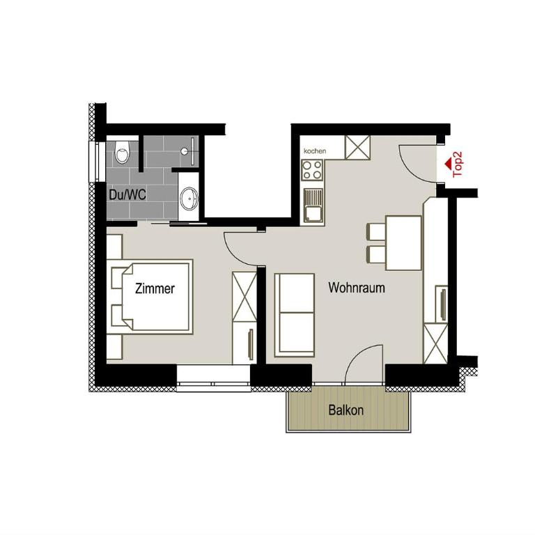 Biwak Appartements - Apartment mit Balkon - 8