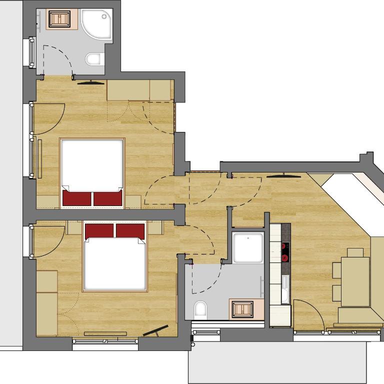 Apartment Kristall - Apartment mit 2 Schlafzimmern - 1