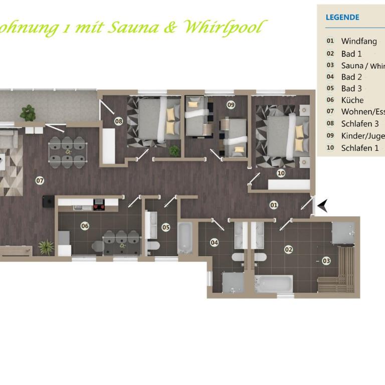 Ferienwohnungen Karwendelbahn - Holiday Home 1 with Sauna - 11