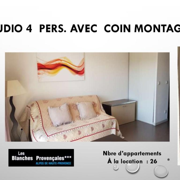 Les Blanches Provençales - Chambre Quadruple avec Baignoire - 3