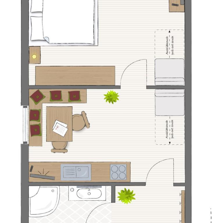 Gästehaus Toferer - Apartment mit 1 Schlafzimmer - 1