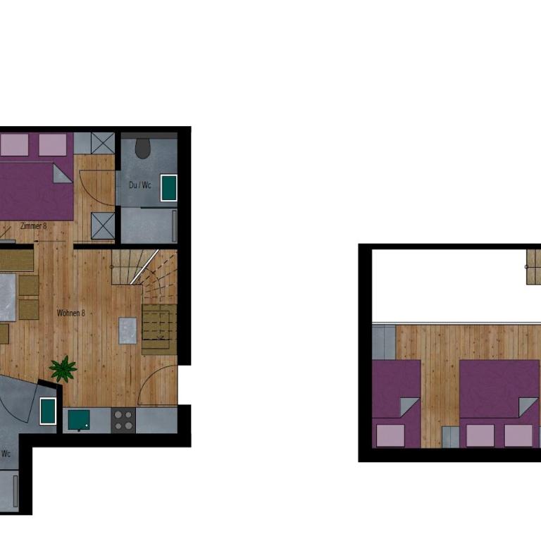 Hotel Garni Bergwelt - Apartment mit 3 Schlafzimmern - 8