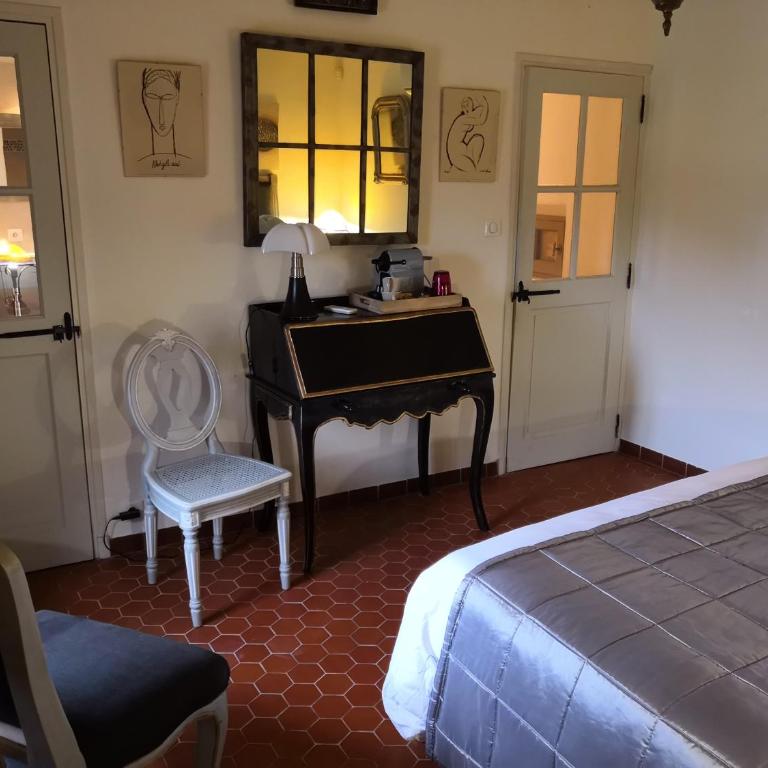 Chambre d'hôtes du Mas de Longuefeuille - Chambre Double - Vue sur Piscine - 8