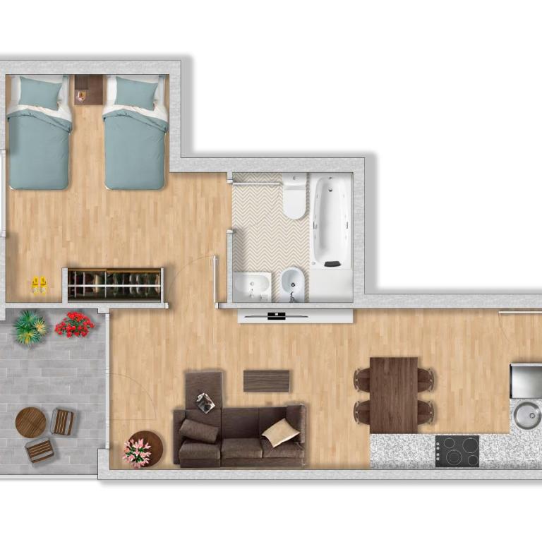 Apartaments Els Llorers - Apartamento de 1 dormitorio con vistas al mar (3 adultos + 1 niño) - 10