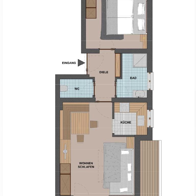Ferienhaus Aurora - Apartamento de 1 dormitorio con balcón - 9