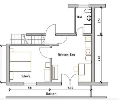 Gästehaus Sonnenbichl - Apartment mit 1 Schlafzimmer - 3