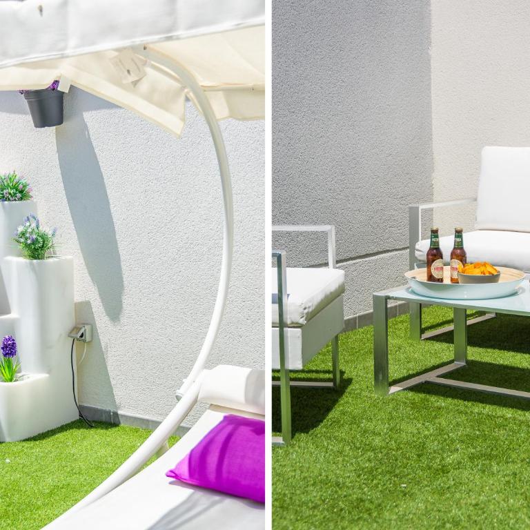 Atico con terraza ac 1hab en el centro y piscina comunitaria - Apartamento Ático - 55