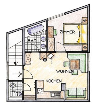 Apart Montanara - Apartment mit 1 Schlafzimmer - 1