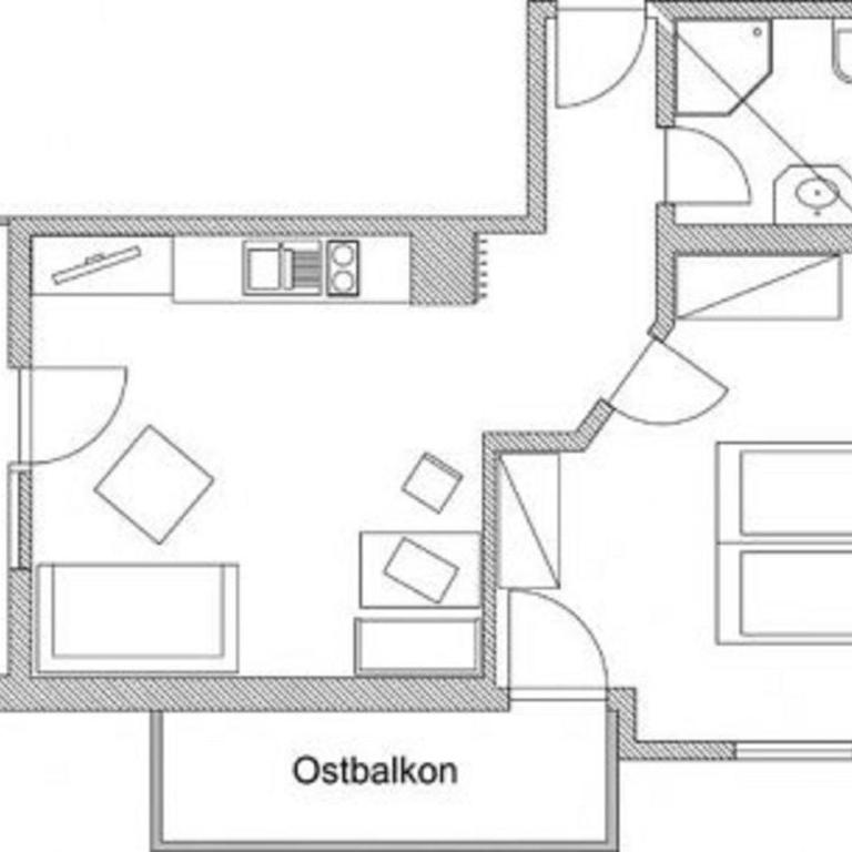 Haus Sonnenruh - Apartment mit 1 Schlafzimmer und Balkon - 6