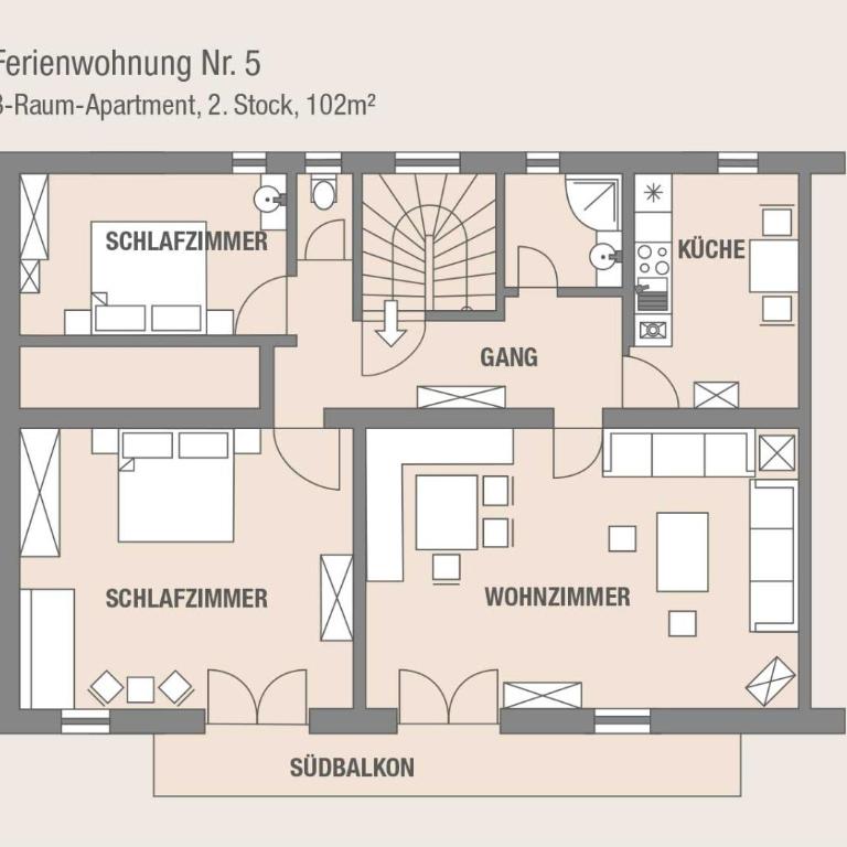 Landhaus Frenes Apartments - Superior Apartment mit 2 Schlafzimmern - 4