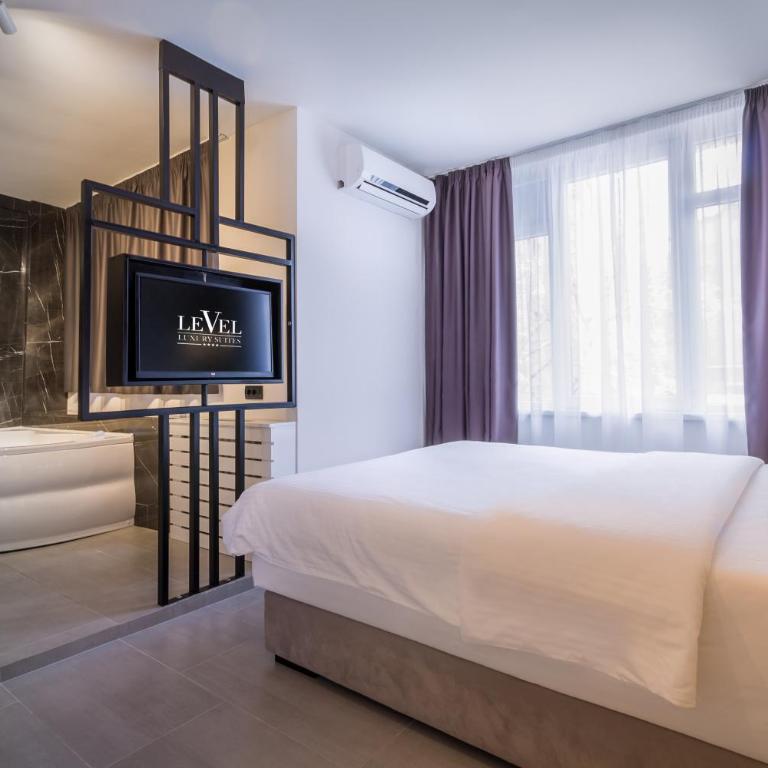 Level Luxury Suites - Deluks Dvokrevetna Soba sa Bračnim Krevetom i Đakuzijem - 4