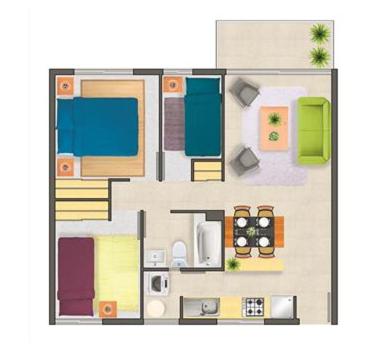 Miramar El Tabito Depto 302 (6 personas) - Three-Bedroom Apartment - 12