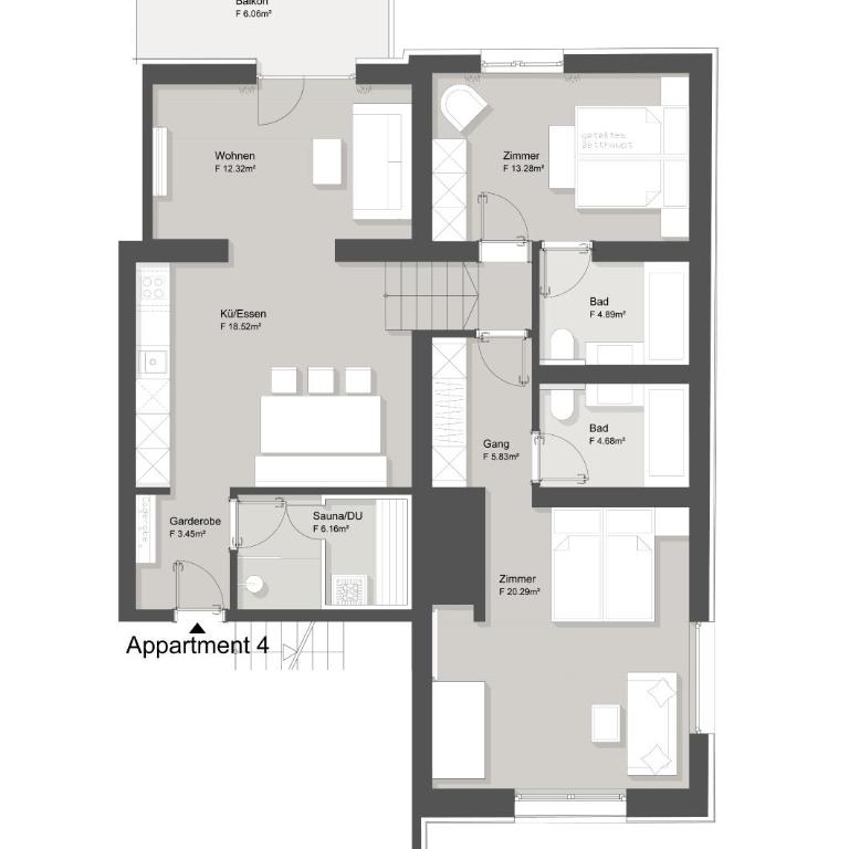 Fernsicht Alpen-Apartments - Superior Apartment mit Sauna - 1