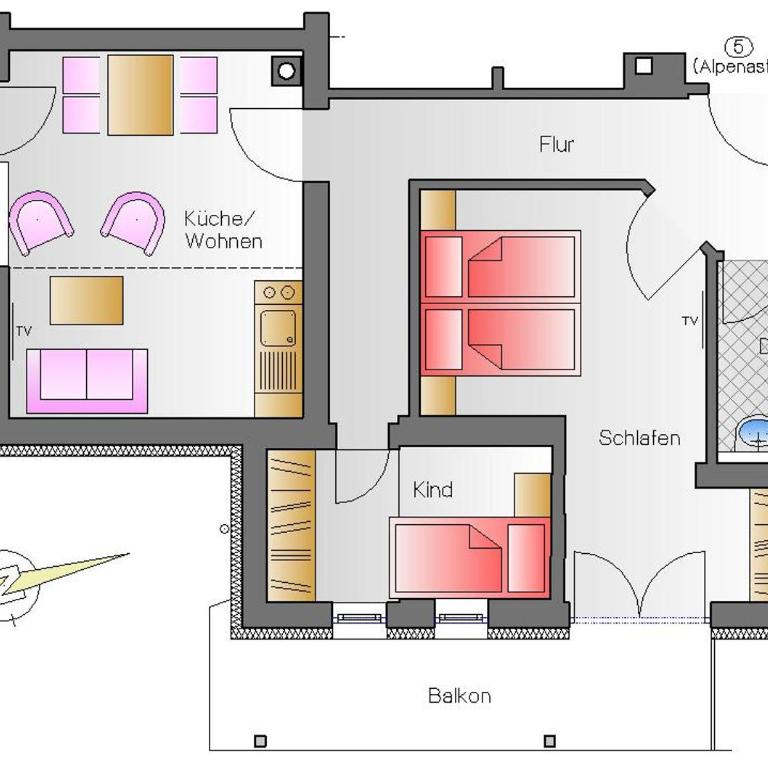 Fellhornhaus Ferienwohnungen - Appartamento con 2 Camere da Letto - 6
