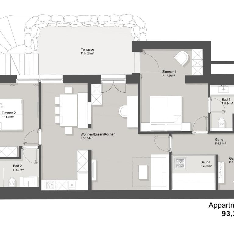 Fernsicht Alpen-Apartments - Superior Apartment mit Sauna - 2