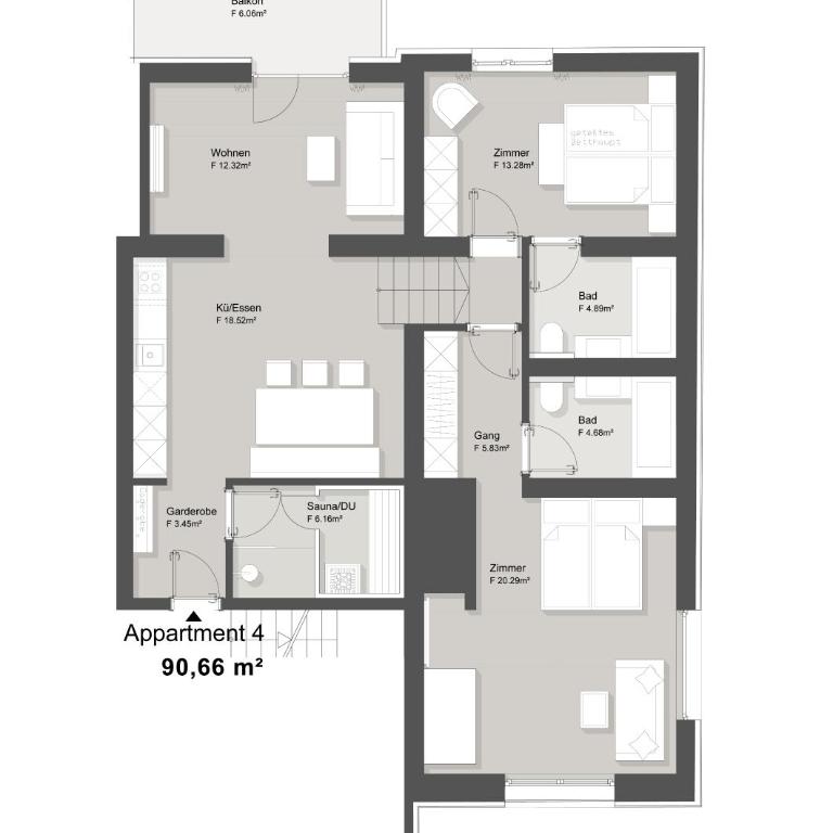 Fernsicht Alpen-Apartments - Superior Apartment mit Sauna - 3