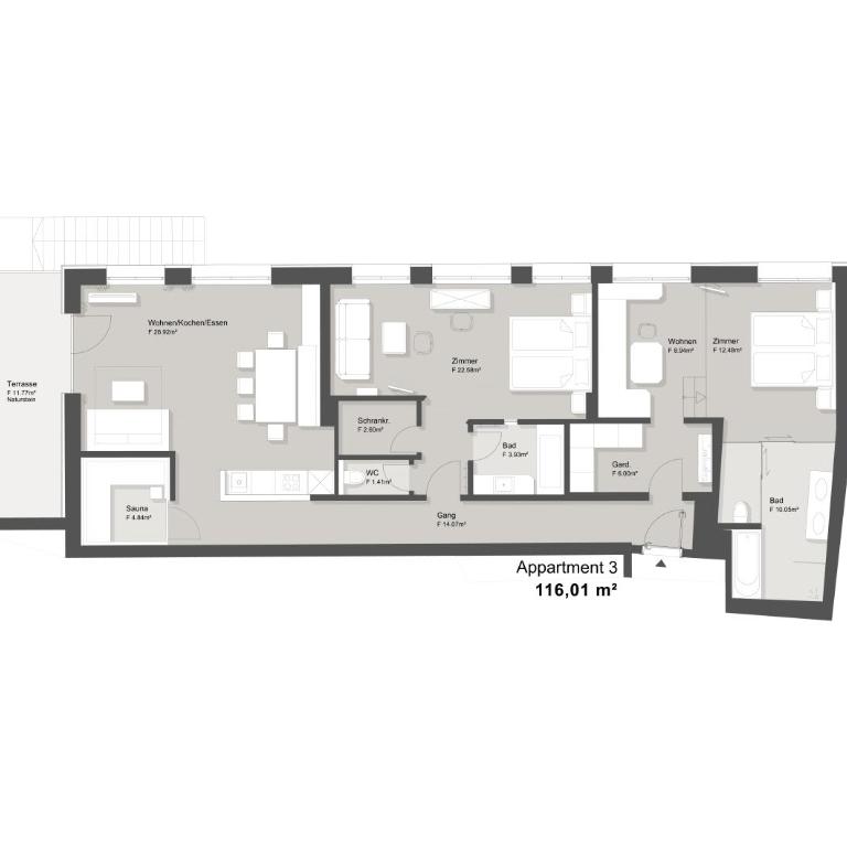 Fernsicht Alpen-Apartments - Superior Apartment mit Sauna - 2