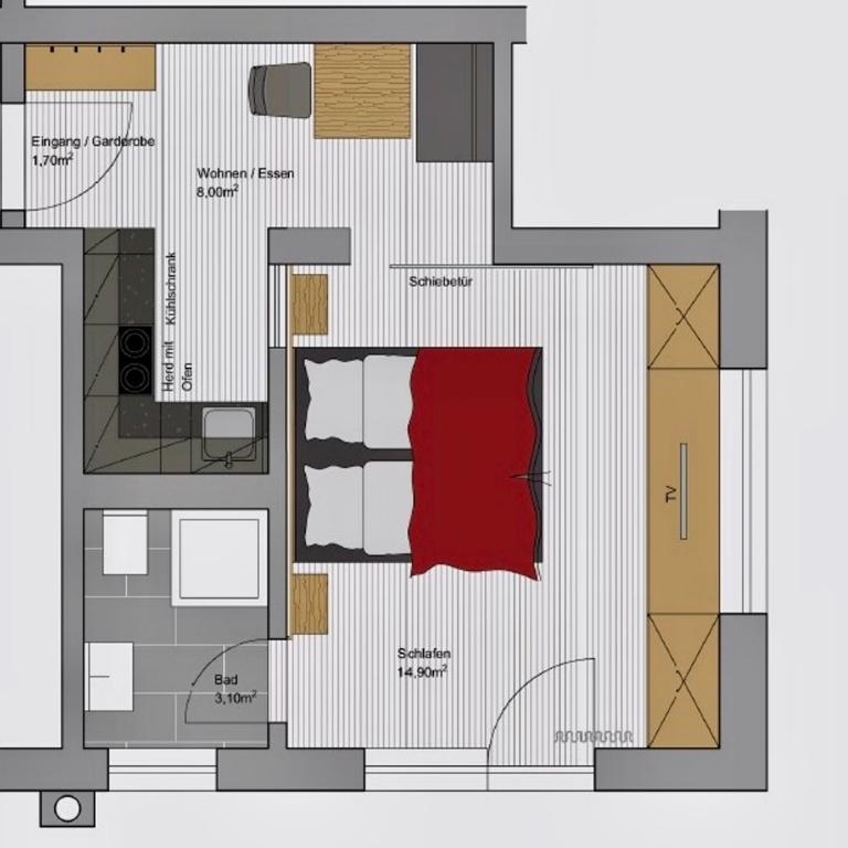 Bergwald Appartements Alpbach - Apartment mit 1 Schlafzimmer - 21