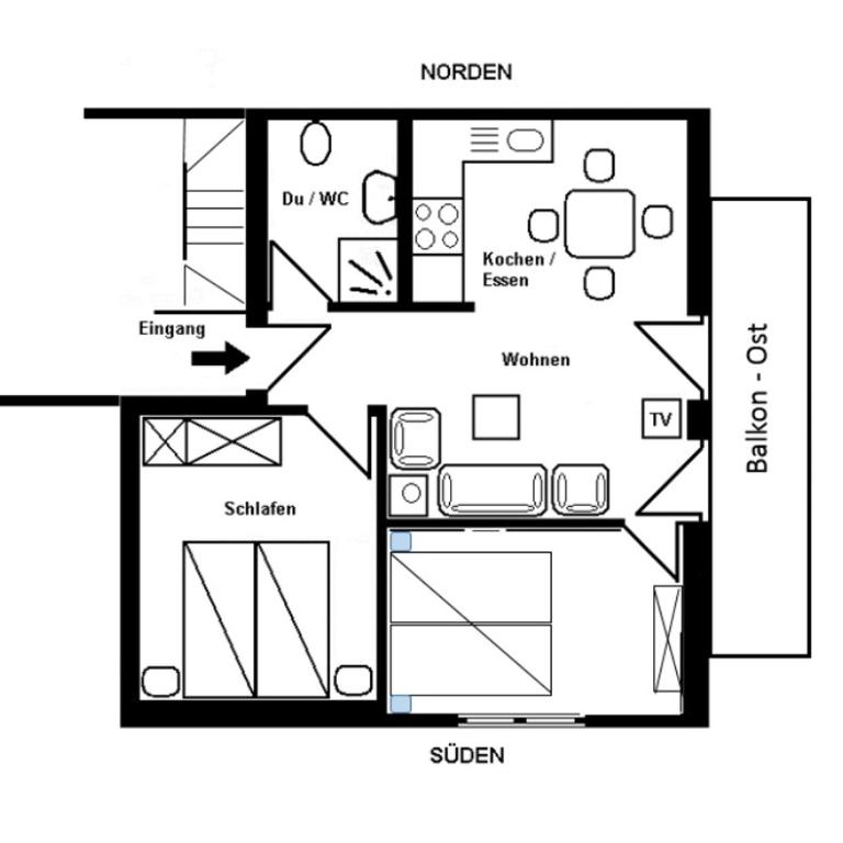 Haus Bergblick - Appartamento con 2 Camere da Letto - 2