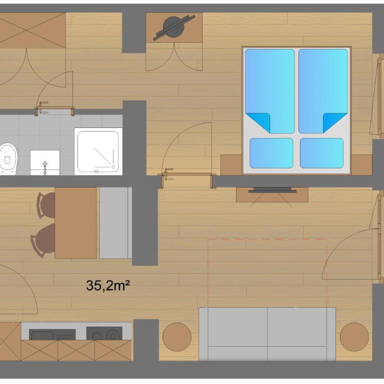 Hotel-Garni Seestrand - Apartment mit 1 Schlafzimmer mit Seeblick (3 Erwachsene) - 9