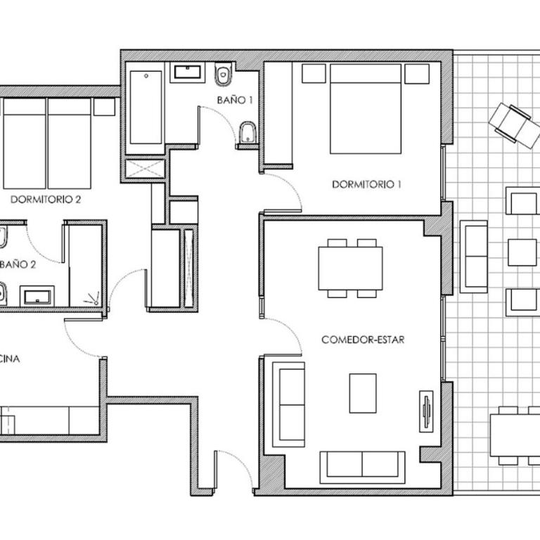 Atico con Terraza, Parquing y Wifi en Peñiscola - Two-Bedroom Apartment - 8
