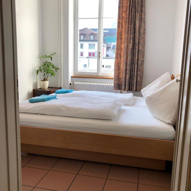 Interlaken Marco Hostel - Chambre Double avec Vue sur la Montagne et Salle de Bains Commune - 7