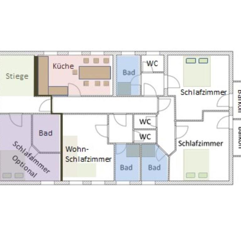 Pension Strauß - Apartment mit 2 Schlafzimmern und Panoramablick - 4