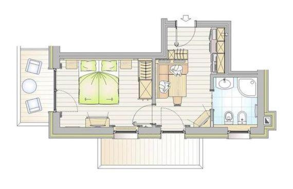 Apartments Chalet Ciufdlton - Appartement 1 Chambre avec Balcon - 3